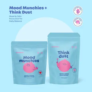 JoySpring Saffron Gummies Mood Munchies + Think Dust – Mood & Calm Focus Duo for Daily Balance