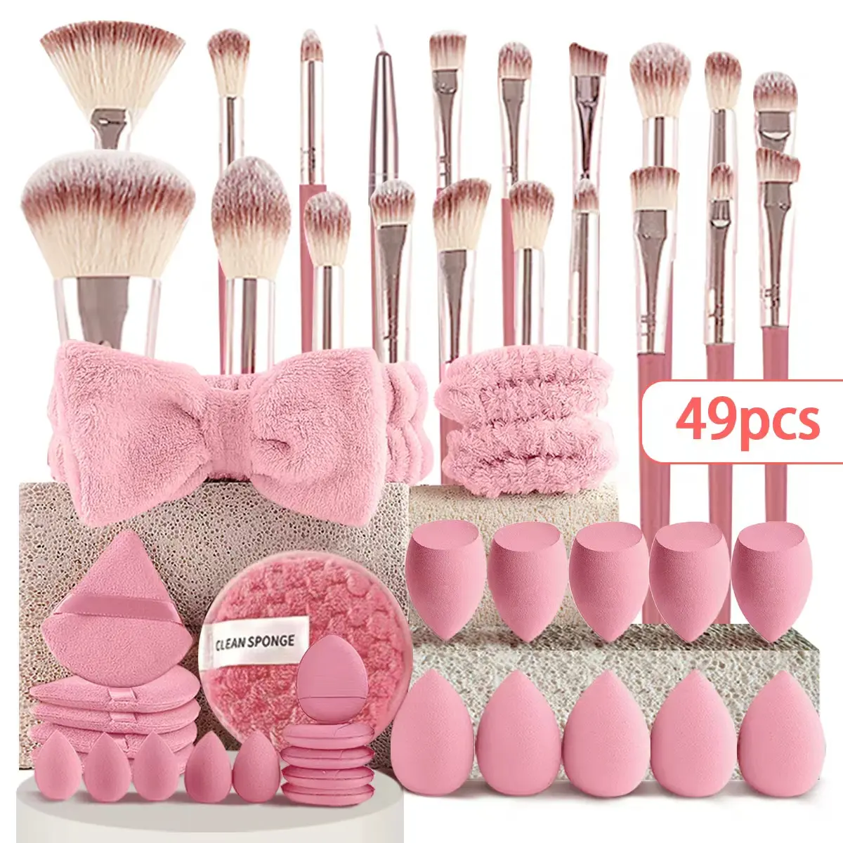 Professional Makeup Brushes Set, 49pcs Multi-functional Makeup Tool Set with Facial Makeup Accessories, Foundation Makeup Brush Kit Eye and Face Make up Brushes & Tools
