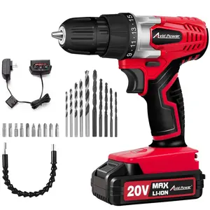 AVID POWER 20V MAX Lithium lon Cordless Drill Set, Power Drill Kit with Battery and Charger, 3/8-Inch Keyless Chuck, Variable Speed, 16 Position and 22pcs Bits