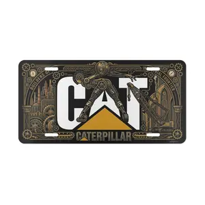 C.4.T Caterpillar License Plate, Heavy Equipment Vanity Tag, Construction Worker Gift, Industrial Machinery Truck Accessories