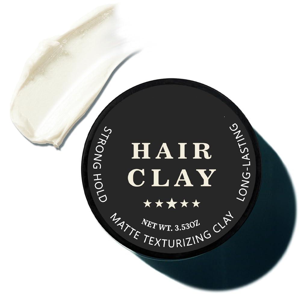 Men's Hair Styling Clay 3.53 oz Firm Hold Matte Finish with Natural Ingredients for Volume & Texture Premium Men's Haircare Gel