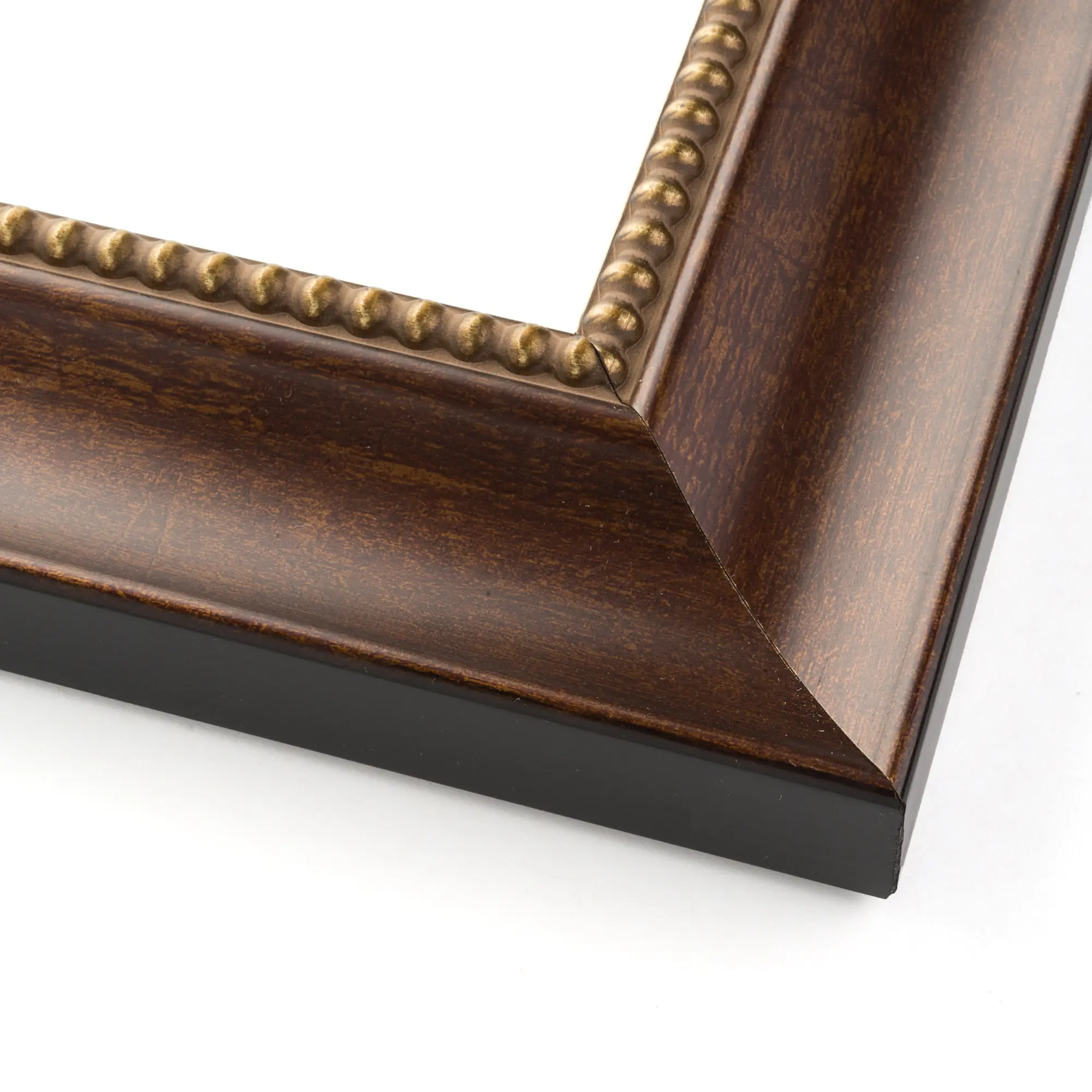 30x30 Traditional Brown Picture Frame - UV Acrylic, Foam Board Backing, Hanging Hardware