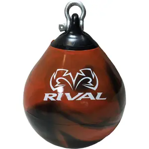 Rival Boxing Aqua Head Hunter Punching Bag - 9 in. - Black/Orange