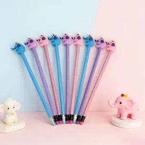 15/25pcs Creative and Lovely Wooden Pencils with Multiple Elephant - Shaped Themes for Campus Design. Creative Gifts of Wooden Pencils in the Elephant Series for the Back - to - School Season. Colors are Random.