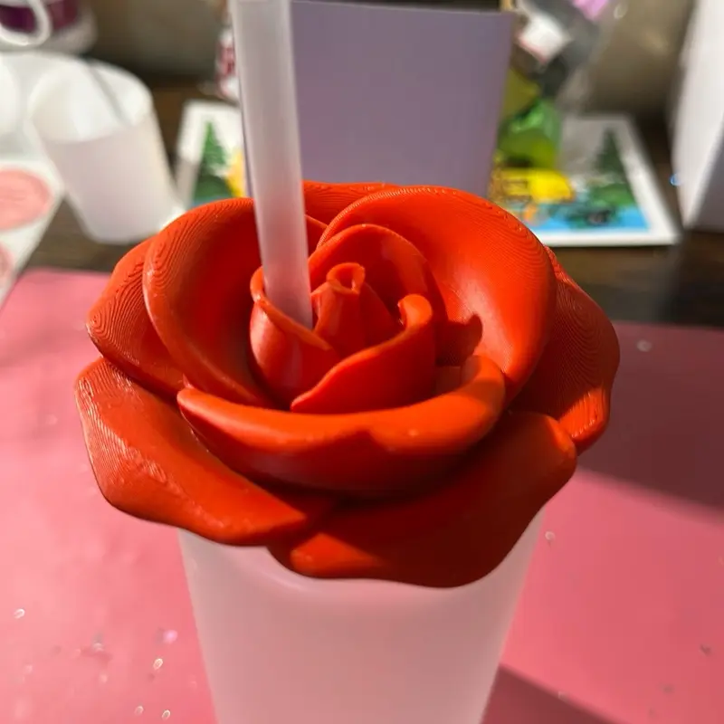 Red Rose Lid Topper