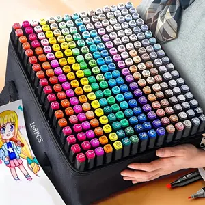 Dual Tip Fine Alcohol Coloring Markers Set 80/24 pcs , critsmiss gift Alcohol Coloring Markers Set ,  Vibrant Acrylic Paint Markers in Portable Case for Artists Art Supplies , best for cristmiss