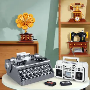 Classic Retro Series Building Blocks, 1 Count Vintage Assembling Models for Birthday Gifts, Creative Home Desktop Decorations
