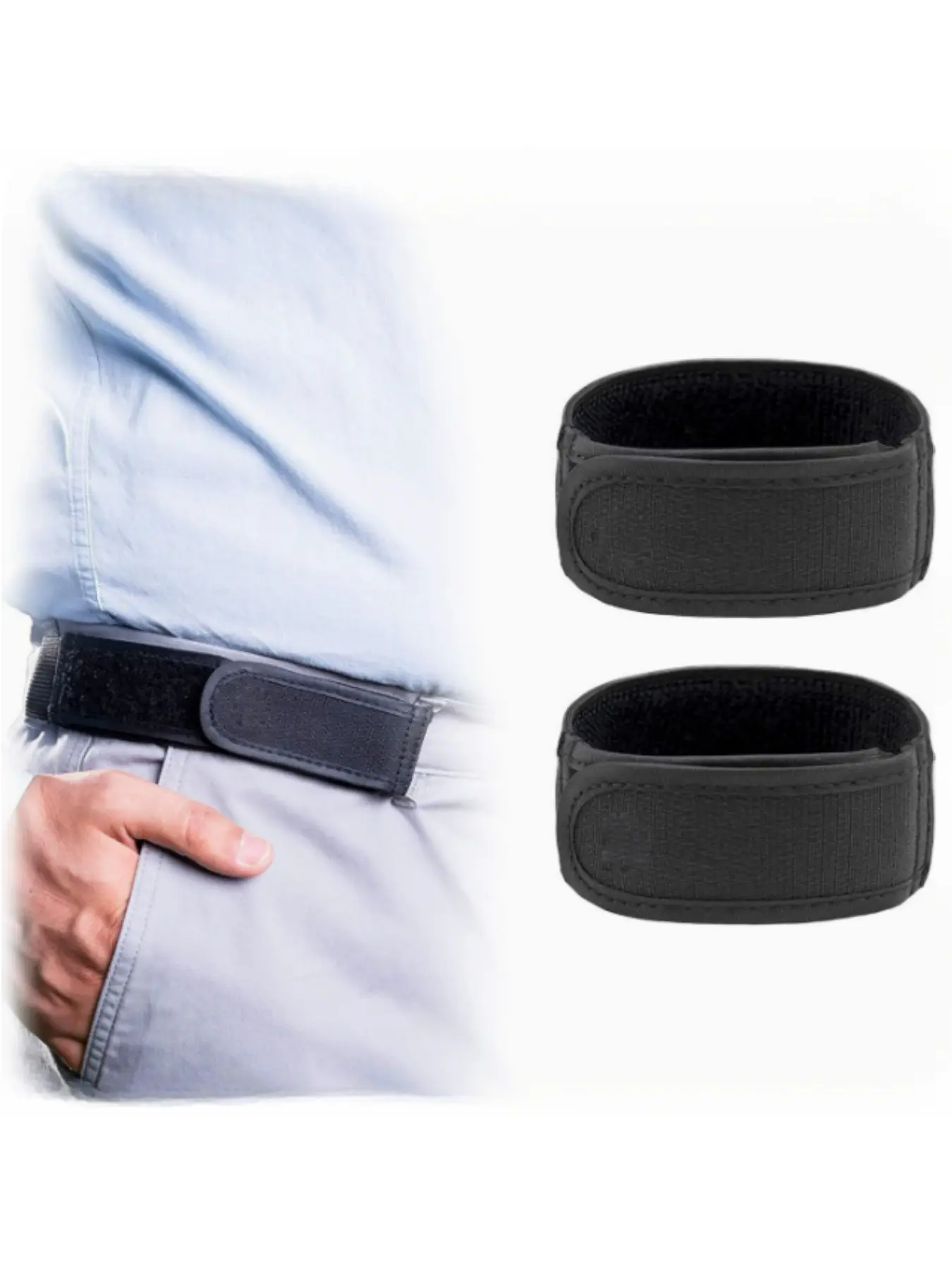 2-Pack Unisex Elastic No Buckle Stretch Belt, Adjustable Nylon Belt for Comfort and Convenience, Quick Release Slimming Design, Elastic Stretch Belts, Easy Adjustable Belt, Elastic Waist Band, Elastic Adjustable Waistband, Stretchy Belts, Wearable Belt