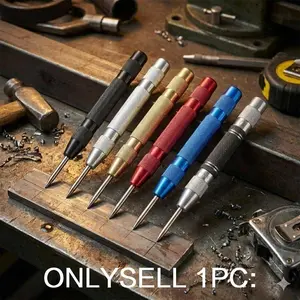 Multi-Function Automatic Center Punch Kit, Metal Precision Hole Punch Tool with Emergency Window Breaker, Portable Impact Punch for Industrial Repair, Auto Maintenance & Home Toolbox, Hand Tools