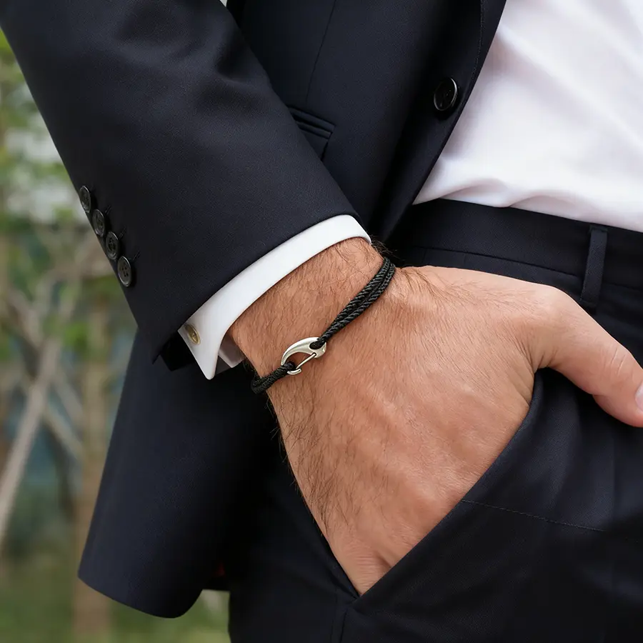 Fashion Men String Bracelet Leisure Versatile Accessories 5 Colors Available Grade A Rope Colorfast Lucky Fabric Braclet Homme