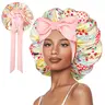 SeSe Code Satin Bonnet for Sleeping Double Layer Hair Bonnet with Elastic Tie Band for Curly Hair Night Bonnet Haircare