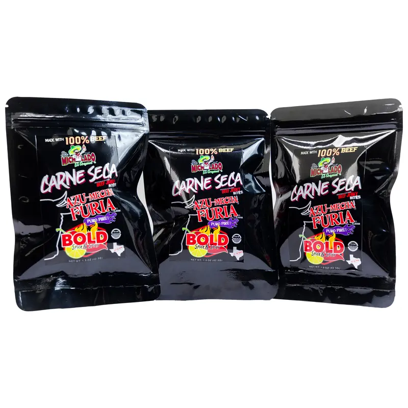 3pk - Carne Seca BITES - Sr. Michelado - Crunchy Beef Jerky