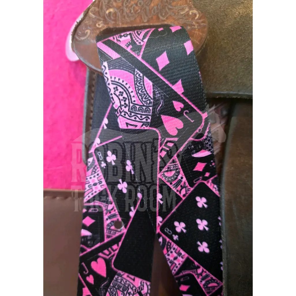 Neon cards latigo and off billet set Neon cards latigo and off billet set