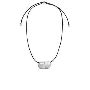 Heaven Mayhem Pebble Necklace in Silver & Black