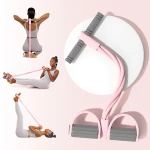 ZENROUS Sit-up Resistance Machine, Yoga Resistance Band, Foot Pedal Resistance Band, Suitable for Sit-ups and Stretching, Applicable for Full-body Strength Training, Home Workout Equipment