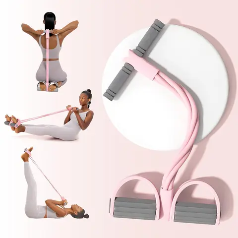 ZENROUS Sit-up Resistance Machine, Yoga Resistance Band, Foot Pedal Resistance Band, Suitable for Sit-ups and Stretching, Applicable for Full-body Strength Training, Home Workout Equipment