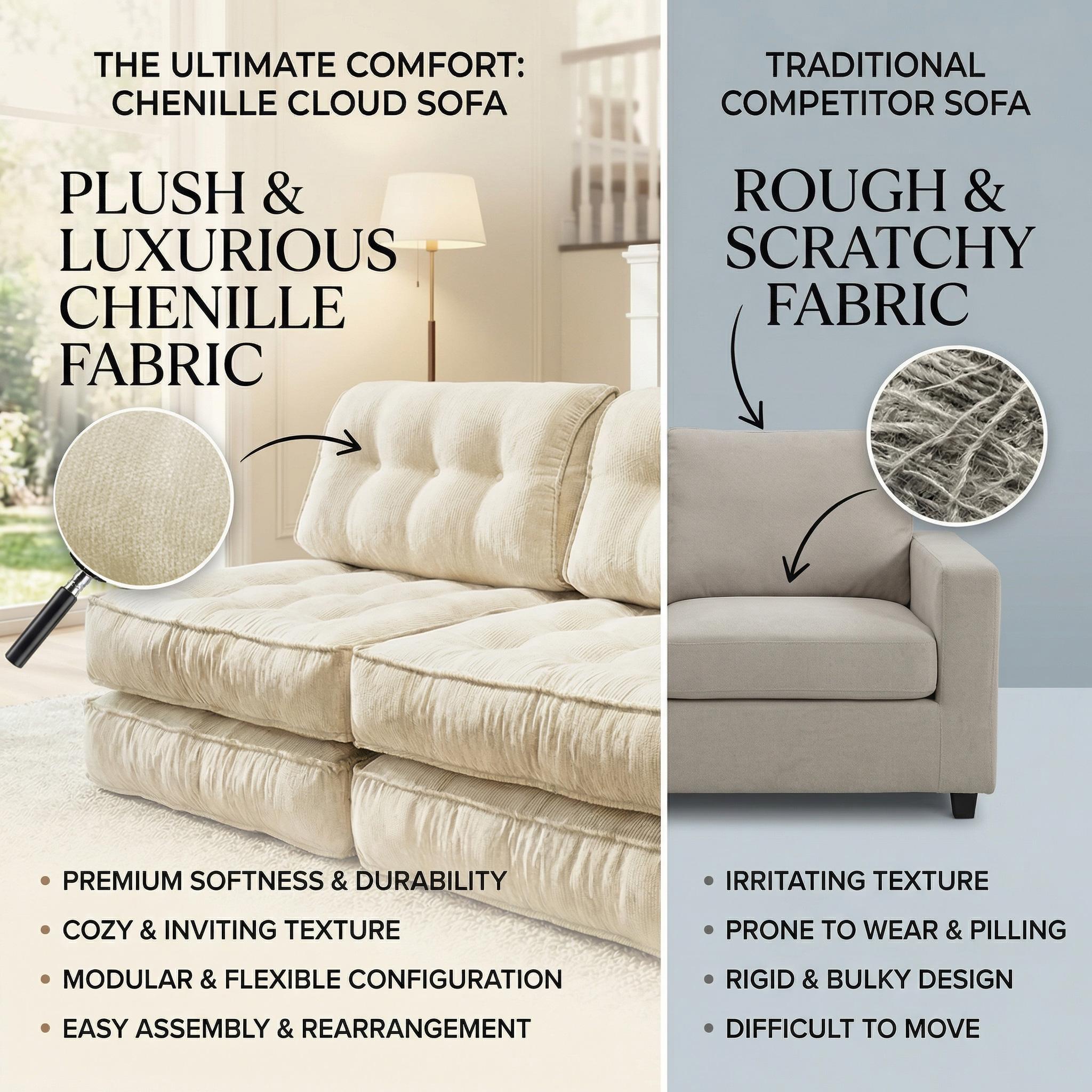 Single lazy sofa, small folding sofa bed with soft package for deep seat wrapping, boneless sofa in living room and bedroom, no need for assembly