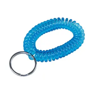 Hillman Plastic Assorted Split Ring Wrist Coil Key Chain (Pack of 12).