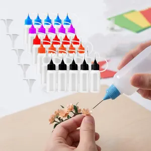 30 Pcs 1 Ounce Translucent Glue Bottles Plastic Dropper Bottles Multi Purpose Oil Bottle Precision Tip Applicator Bottles Beauty & Personal Care