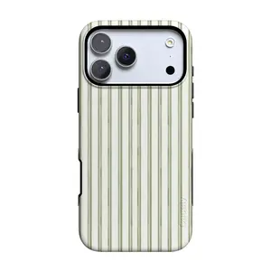 Casely iPhone 17 Pro Max Case | The Boyfriend Collection | Linen Stripe | Bold Protective Design | Compatible with MagSafe