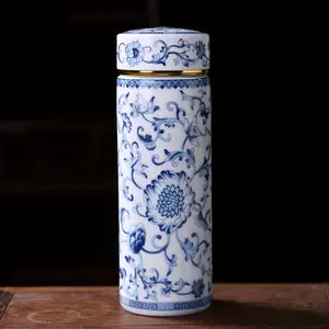 [Insulated Ceramic Travel Mug] Double-Walled Ceramic Enamel Insulated Mug | Travel Mug for Coffee, Tea & Beverages - Home, Outdoor & Travel Use