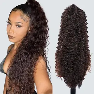 TwiceBeauty 20inch Drawstring Afro Kinky Curly Synthetic Ponytail Extension for African American Black Wome Party Daily Use