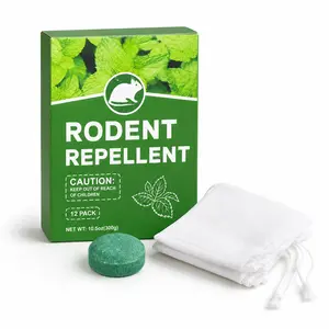 Rodent Repellent 12-Pack Peppermint Oil Mouse Repellent Fast Acting All-in-One Formula Deters Rats Mice Ants Eco-Friendly Cost-Effective User-Friendly Long Lasting