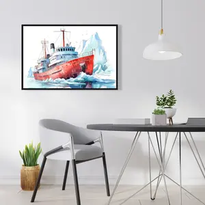 212 MAIN 24x36 in. Minimalist Photo Art Print - White-Framed Wall Decor for Home, Room Decoration