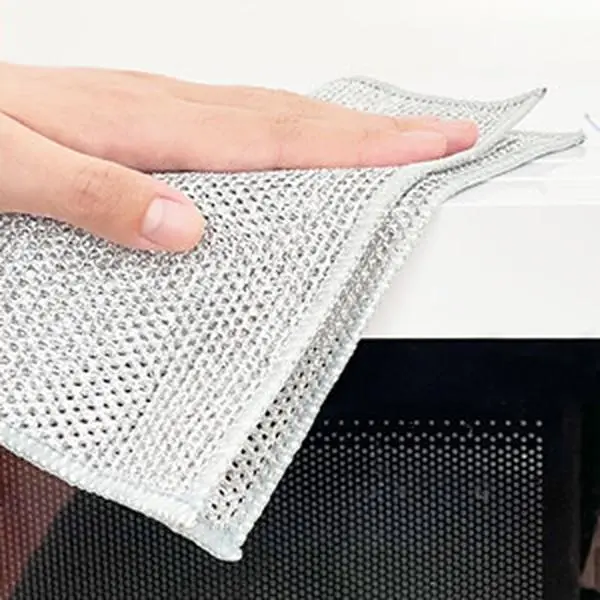 10-Pack Magic Scrub Duo – Detachable Steel Scourer + Microfiber for Non-Stick Pans, Ovens & More
