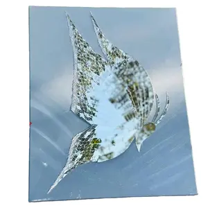 ReflectiveElegance Mirrored Butterfly Art Canvas: Real Glass, Wall Decor
