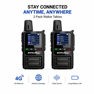 2-way radio No Monthly Fee Global 4G LTE Walkie Talkie with SIM Card Stay Linked  digital radio Soccer  Long Range  for Camping Hiking  Team Comms Rechargeable speaker Portable stock Dual Portable Ham Radio Transceiver usb-c lithium-ion Durable Remote fun