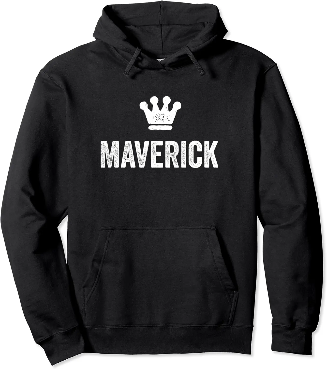 Maverick the King / Crown & Name for Men Called Maverick Pullover Hoodie - Abigaillou Shop 42B09P88R8J6