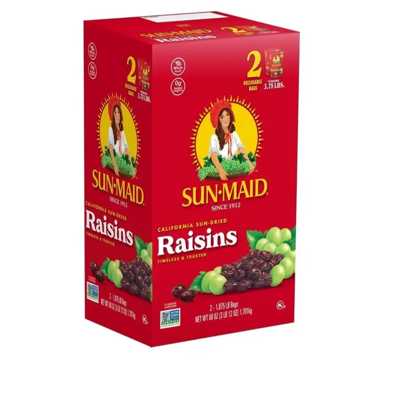 Sun-Maid California Sun-Dried Raisins 30 oz 2 Pack No Added Sugar Fresh Natural Snack