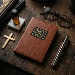 One Minute with God for Men – 365 Daily Devotions Pocket Book | Leather Christian Devotional for Men | Faith Gift for Husband, Dad & Him
