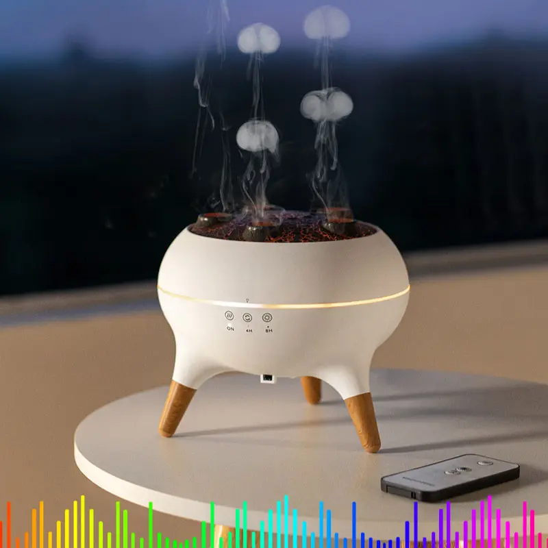 Anemone Atomizer Aromatherapy Diffuser - Modern Compact Home Humidifier with Remote Control, Voice Activation, 2 Spray Modes, Sound, Fashion Surface Treatment, Ideal Home Gift
