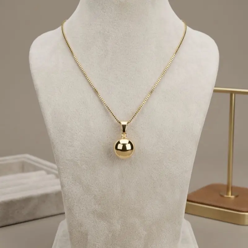 Elegant Ball Pendant 18" - Simple Yet Stunning Accessory for Any Occasion - Perfect Gift for Her - Versatile Jewelry Piece