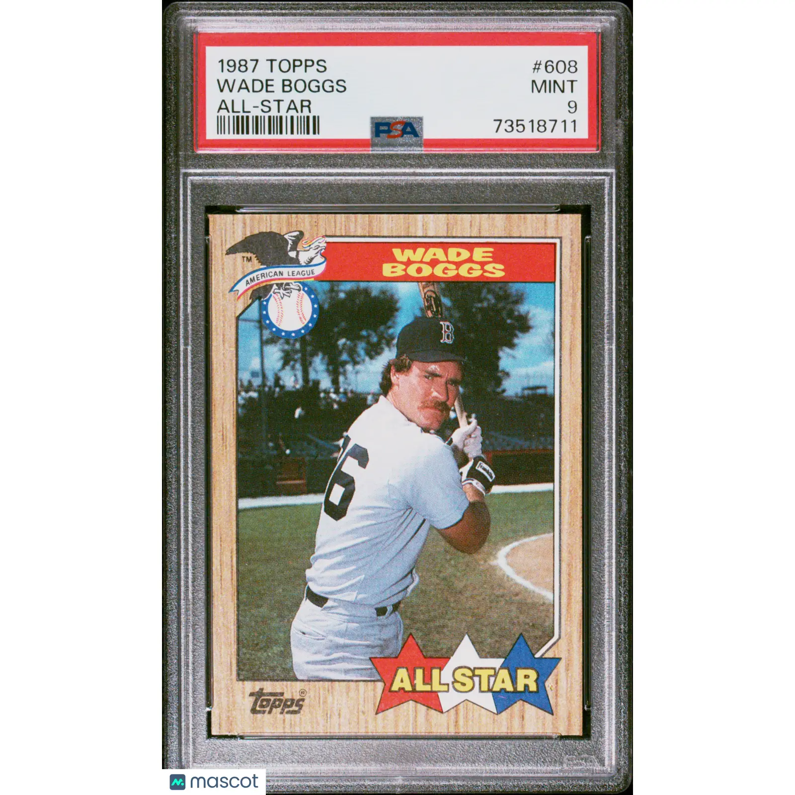 Wade Boggs PSA 1987 Topps Baseball #608 9 73518711