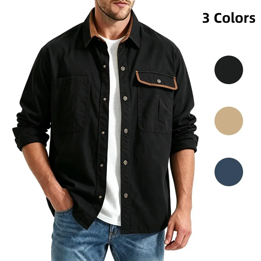 Gihuo Mens Flannel Long Sleeve Button Down 100% Cotton Shirt