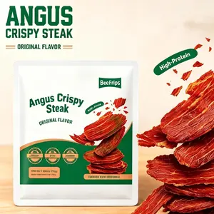 Beefrips Angus Beef Jerky Crisps, Crispy Beef Chips Snack, Original Cumin Spicy Flavors