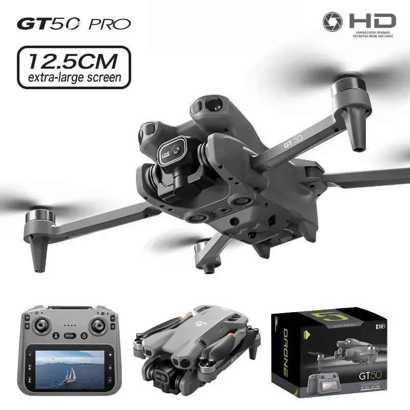 12.5CM Screen Transmitter Quadcopter, Altitude Hold, LED Light, Multi-Angle Capture for Adult Outdoor Use