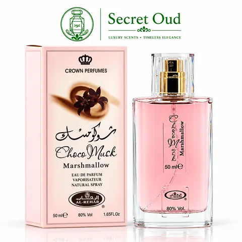 Lattafa Al-Rehab Choco Musk Marshmallow EDP - 50ml Sweet Gourmand Fragrance with Chocolate, Vanilla, Cinnamon, Sandalwood, Unisex Perfume, Single Item