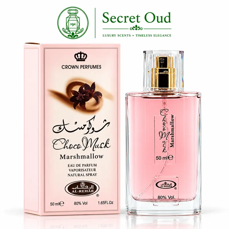 Lattafa Al-Rehab Choco Musk Marshmallow EDP - 50ml Sweet Gourmand Fragrance with Chocolate, Vanilla, Cinnamon, Sandalwood, Unisex Perfume, Single Item