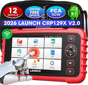 LAUNCH Scanner CRP129X V2.0 12 Reset Scan Tool, FCA SGW Car Scanner,ABS SRS Transmission,Check Engine Code Reader,AutoVIN,Battery Test, Lifetime Free Update