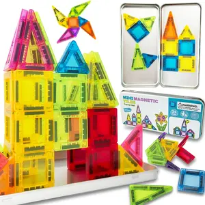 Mini Magnetic Tiles, Magnetic Building Set, 25pcs/36pcs Creative Magnetic Blocks with Iron Box, Stem Travel Toy for Kids Aged 3+, Unisex Educational Gift