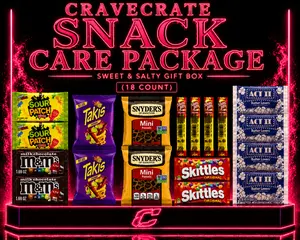 CraveCrate Snack Care Package – Sweet & Salty Gift Box (18 Count)