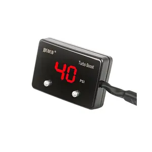 Turbo Boost/Vacuum Gauge Kit -28 in.Hg 40 PSI LED Digital Display 12V Boost Meter with Sensor for Car Boat Motorcycle ATV Universal