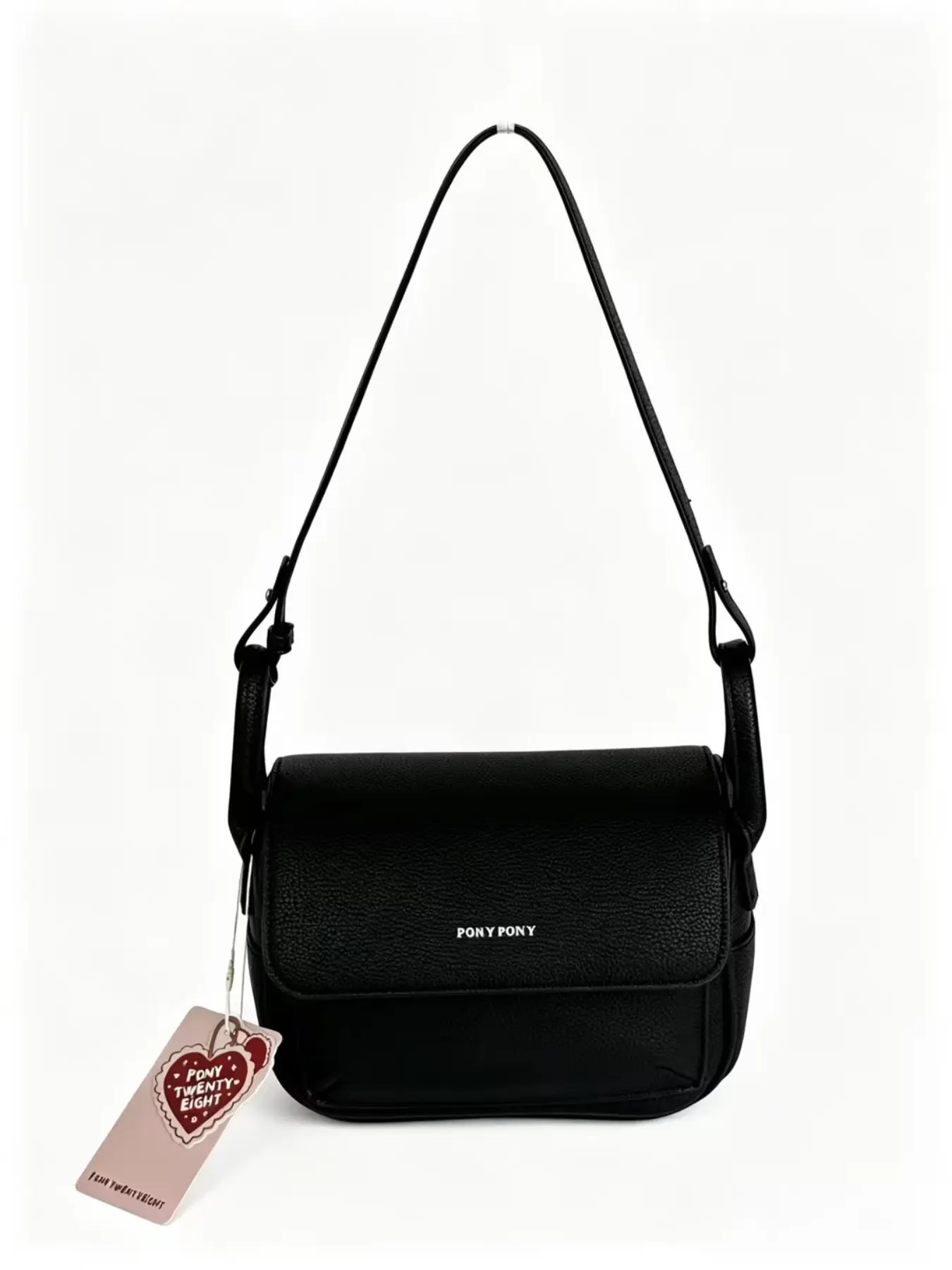Ponypony Crossbody Shoulder Bag, Adjustable Strap Design, PU Leather Material, All-Season Fashion Accessory, Versatile Commute & Work Bag