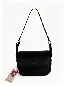 Ponypony Crossbody Shoulder Bag, Adjustable Strap Design, PU Leather Material, All-Season Fashion Accessory, Versatile Commute & Work Bag