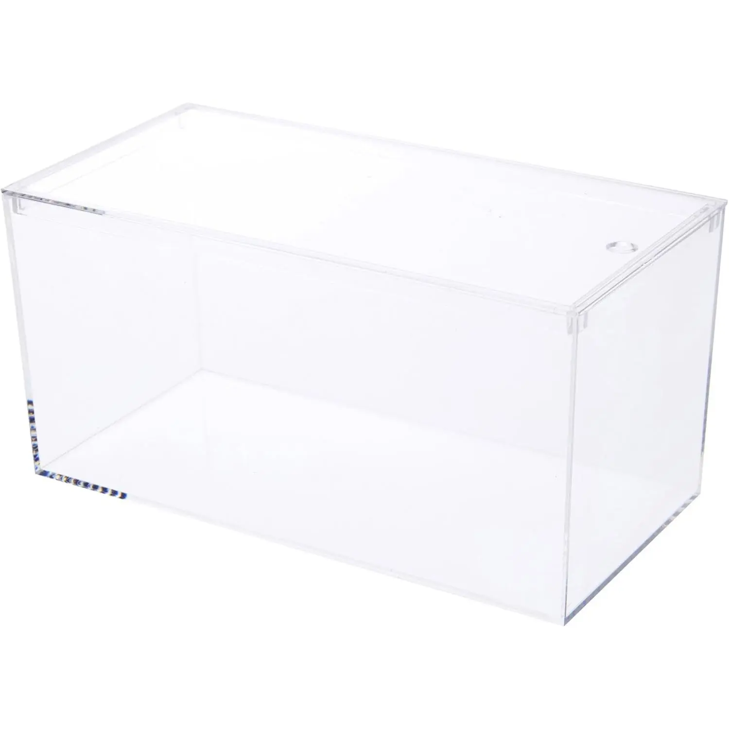 Pioneer Plastics Clear Micro Habitat Terrarium 7.75W x 3.75D x 3.75H for Tarantula Desktop Aquarium