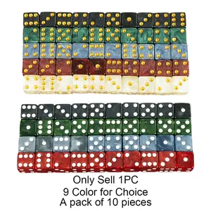 10 Pieces 12mm Dice Set, Resin Dice, 6 Sided Right Angle Dice, Dots & Dots, Perfect for Entertainment Party Board Games